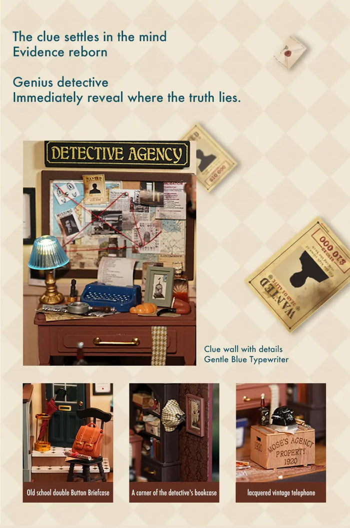 Maison Miniature Mose’s Detective Agency