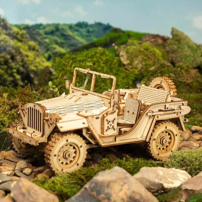 Puzzle 3D Bois Jeep Willys Militaire