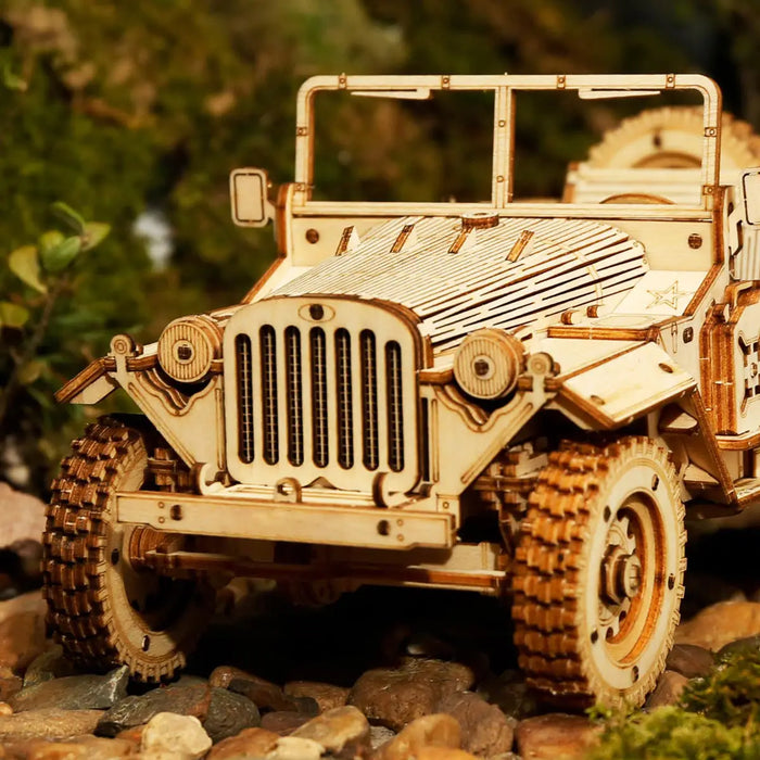 Puzzle 3D Bois Jeep Willys Militaire