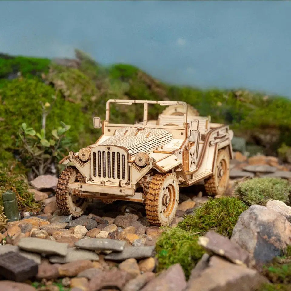 Puzzle 3D Bois Jeep Willys Militaire
