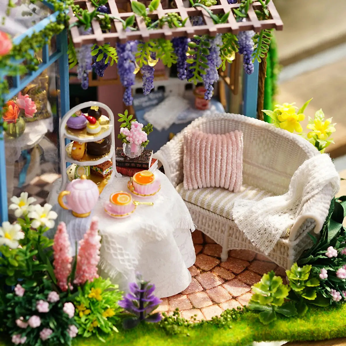 Casa miniatura el salón de té de Rose
