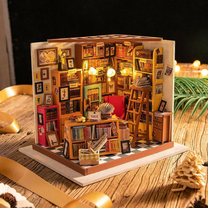 Maison Miniature la bibliothèque de Sam