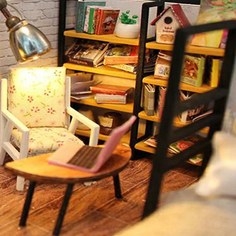 Maison de poupée en bois Appartement Confortable Moderne