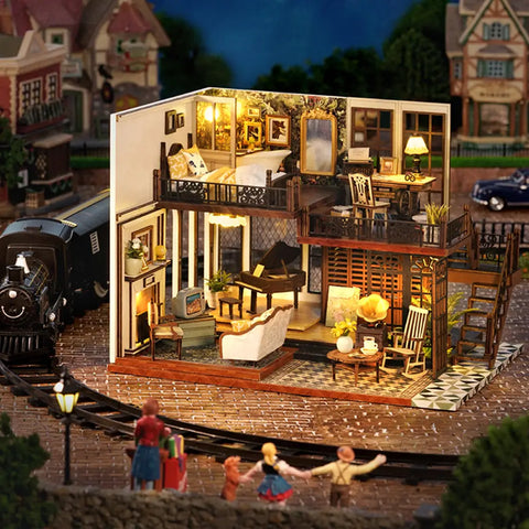 Maison miniature en bois Empreinte Temporelle