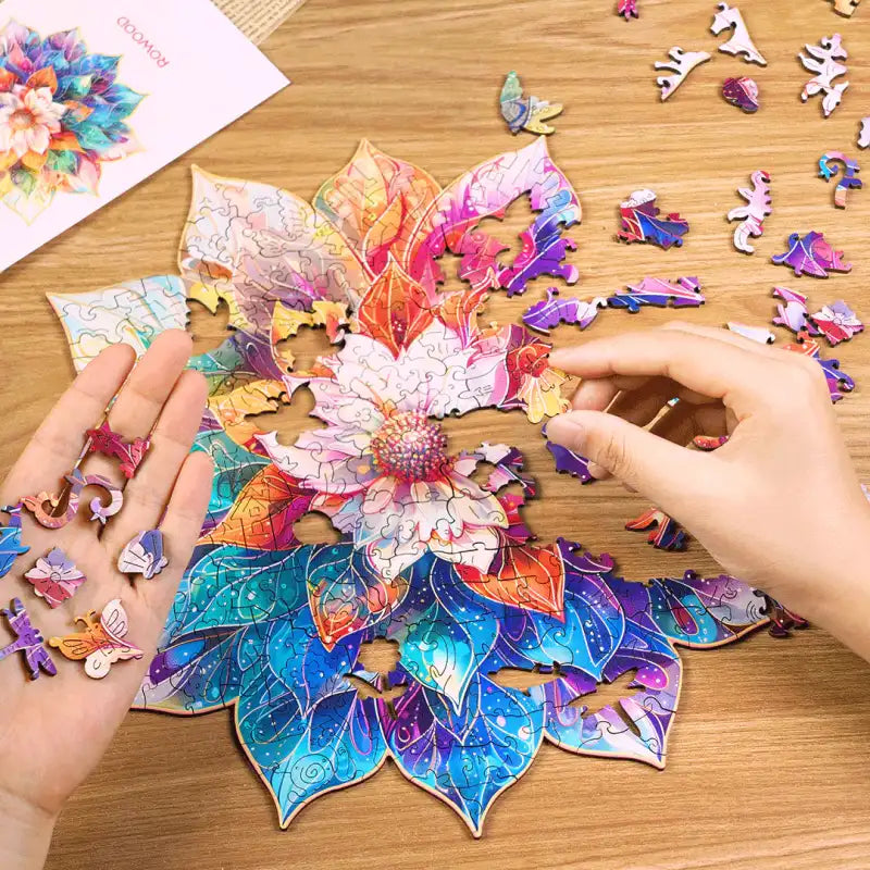 Jigsaw Puzzle Mystic Mandala Flower