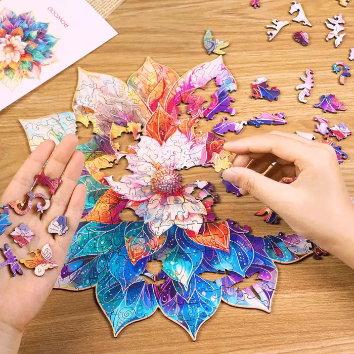 Jigsaw Puzzle Mystic Mandala Flower