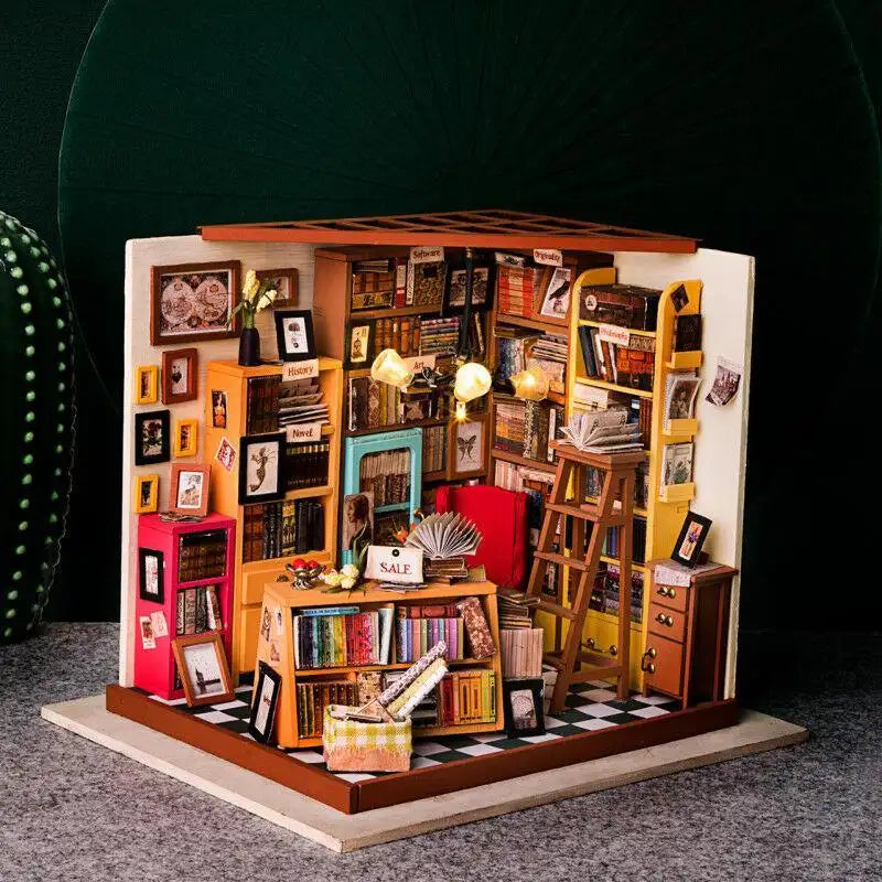 Maison Miniature la bibliothèque de Sam