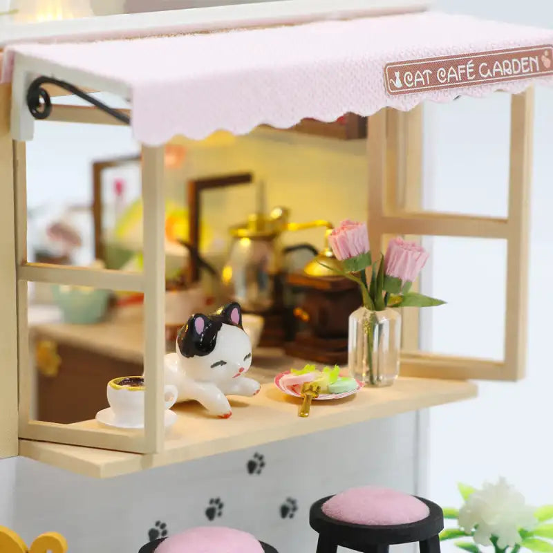 Maison Miniature Café des chats