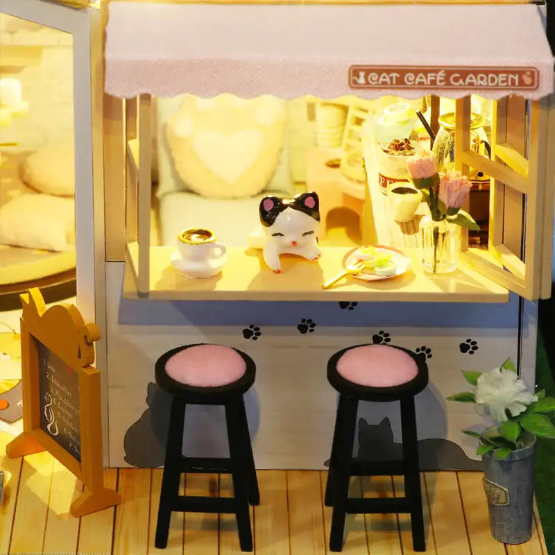 Maison Miniature Café des chats