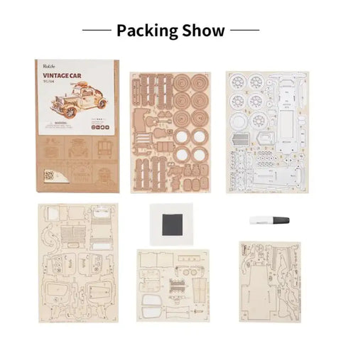 Puzzle 3D Vintage Car.