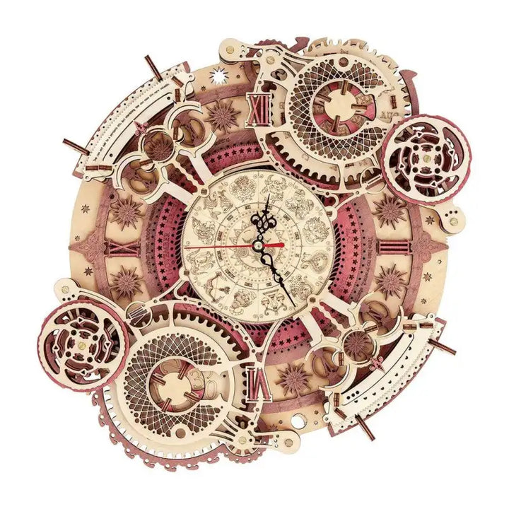 Puzzle 3D Bois Horloge Mécanique Du Zodiaque